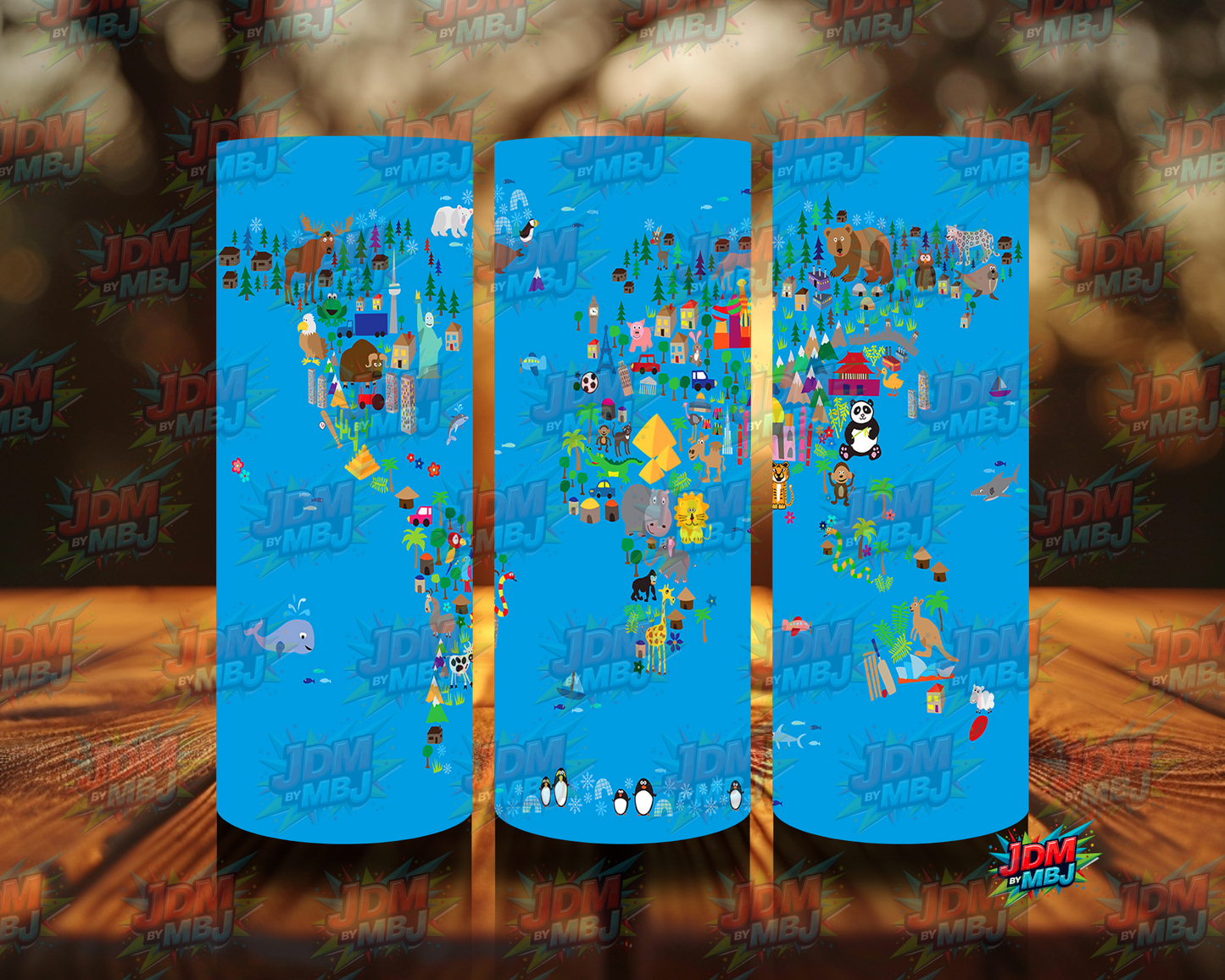 Inspired by World Maps Sublimation Prints