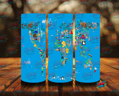 Inspired by World Maps Sublimation Prints