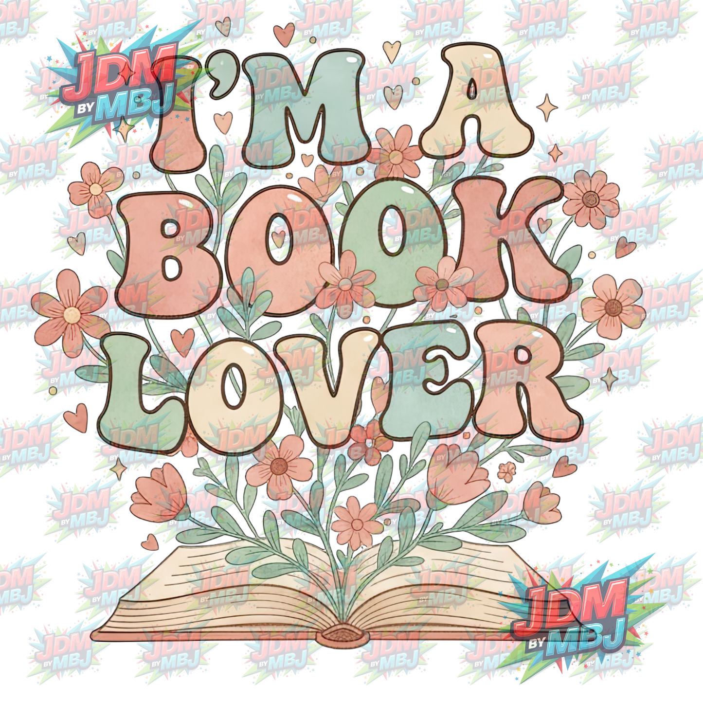 Iron On - I'm A Book Lover DTF 20cm