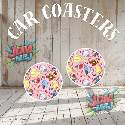 Juego de 2 posavasos para coche fabricados