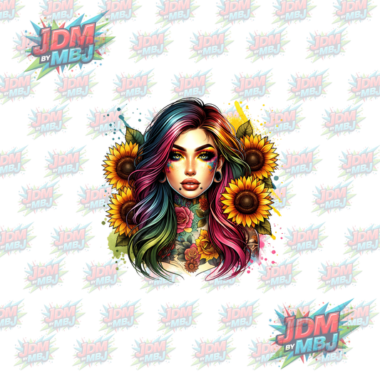 Iron On - Tattoo Girl DTF