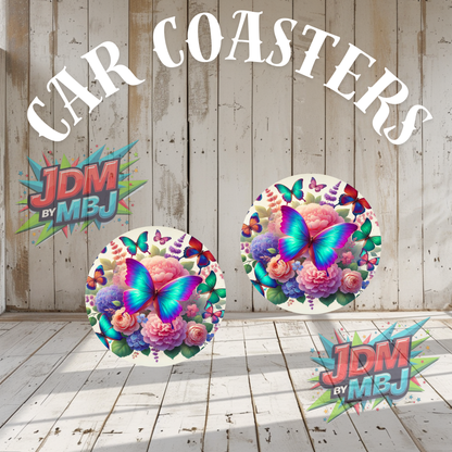 Juego de 2 posavasos para coche fabricados