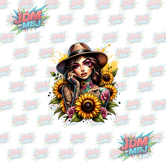 Iron On - Tattoo Girl DTF