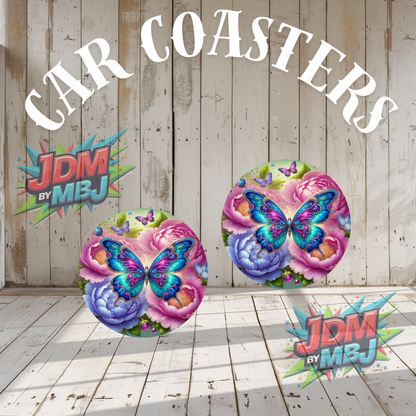 Juego de 2 posavasos para coche fabricados