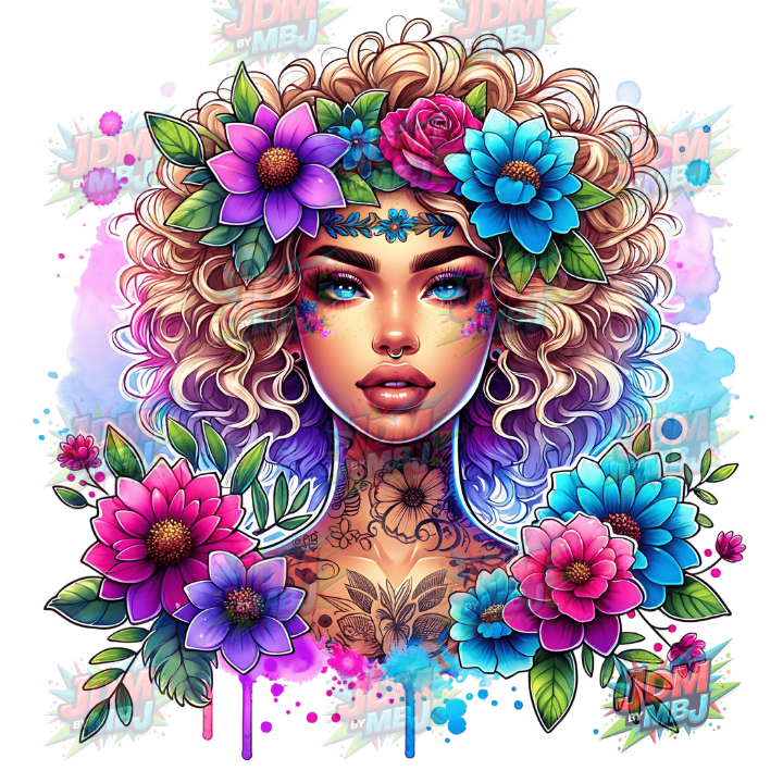 Iron On - Tattoo Girl DTF 25cm