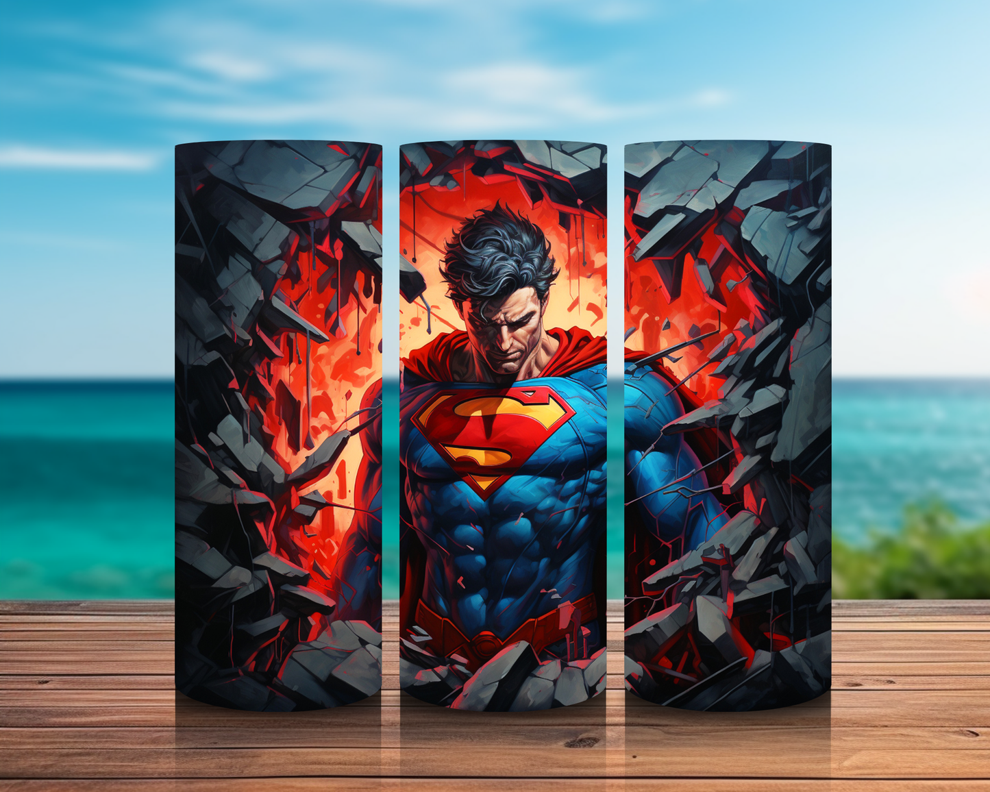 Inspirado en superhéroes 3D en impresiones de sublimación de pared