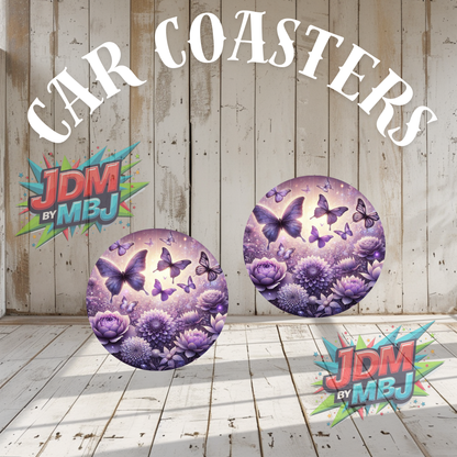 Juego de 2 posavasos para coche fabricados