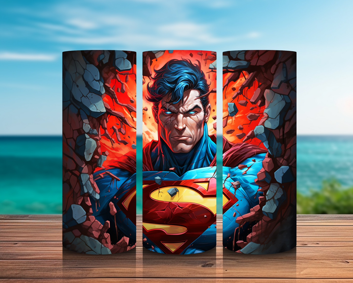 Inspirado en superhéroes 3D en impresiones de sublimación de pared