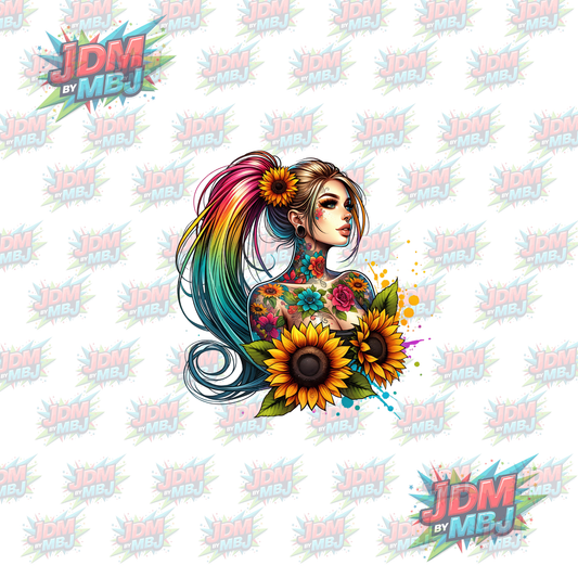 Iron On - Tattoo Girl DTF