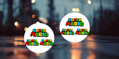 Impresiones de sublimación de posavasos de Super Mario (8 por página)
