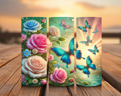 Impresiones de sublimación de aves y mariposas