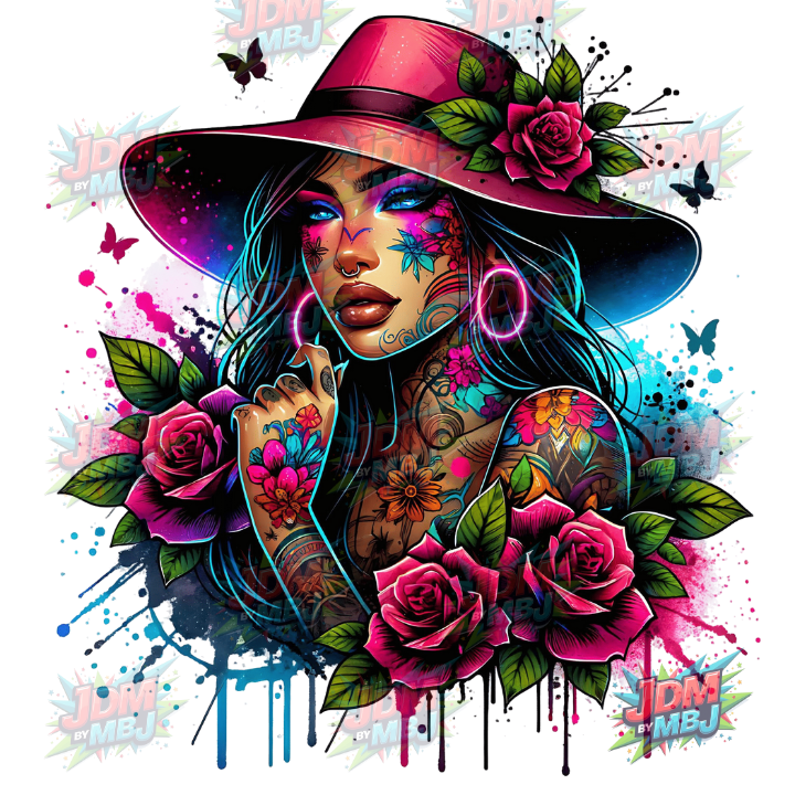 Iron On - Tattoo Girl DTF 25cm