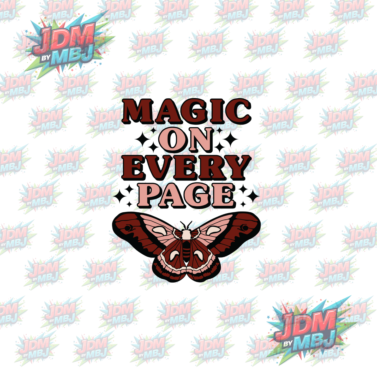 Iron On - Magic On Every Page "Butterfly" DTF 20cm
