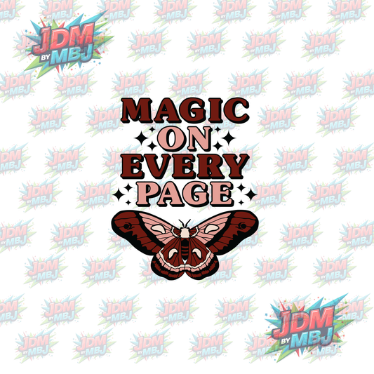 Iron On - Magic On Every Page "Butterfly" DTF 20cm