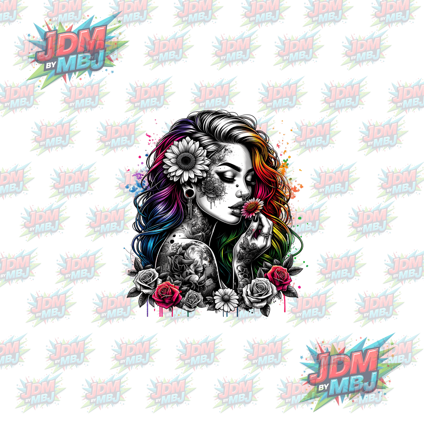 Iron On - Tattoo Girl DTF