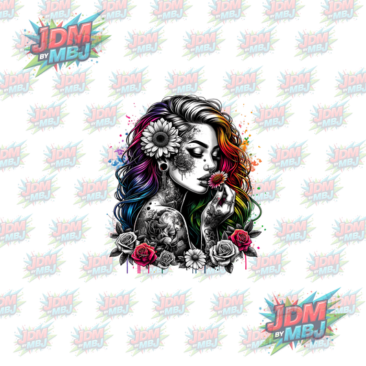 Iron On - Tattoo Girl DTF