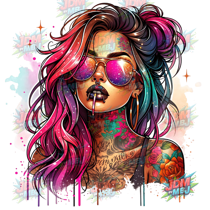Iron On - Tattoo Girl DTF 25cm