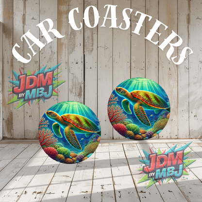 Juego de 2 posavasos para coche fabricados