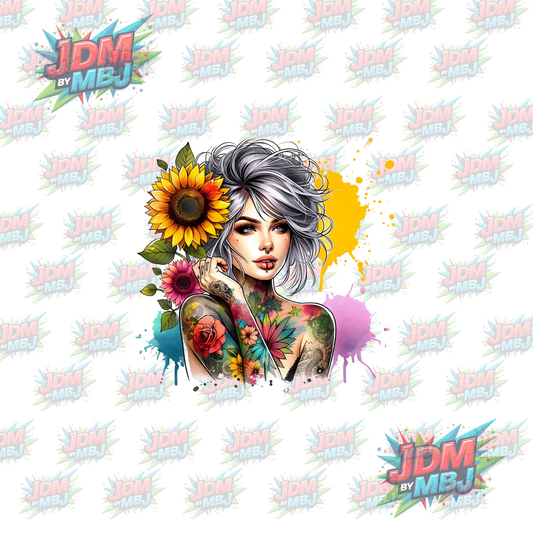 Iron On - Tattoo Girl DTF