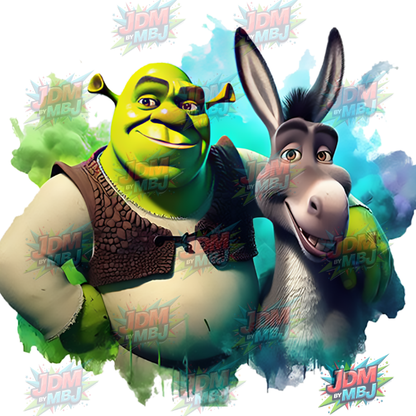 Vinilo termoadhesivo Shrek DTF de 25 cm