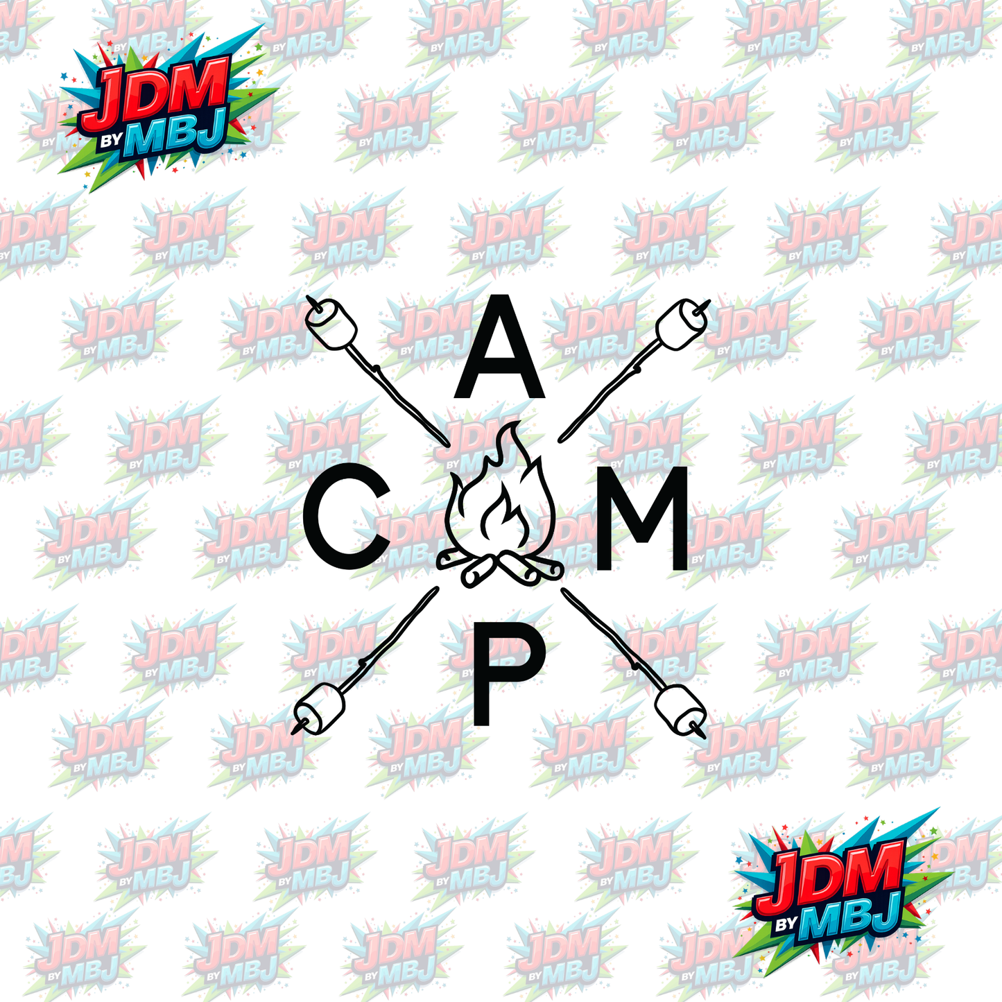Iron On - C A M P DTF 20cm