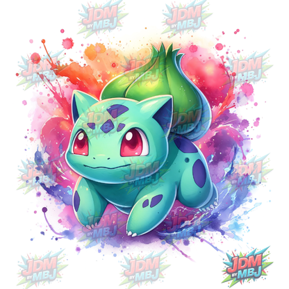 Pegatina termoadhesiva de Pokémon (2) DTF de 25 cm