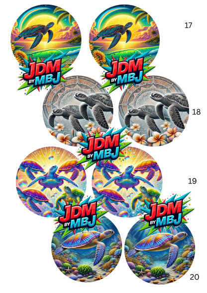 Impresiones por sublimación de posavasos de Turtle Car