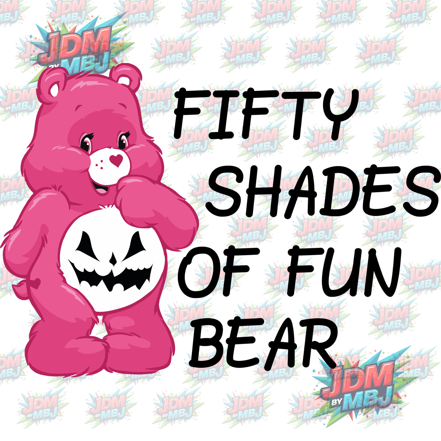 Iron On - CareBear (Fifty Shades of..)  DTF 20cm