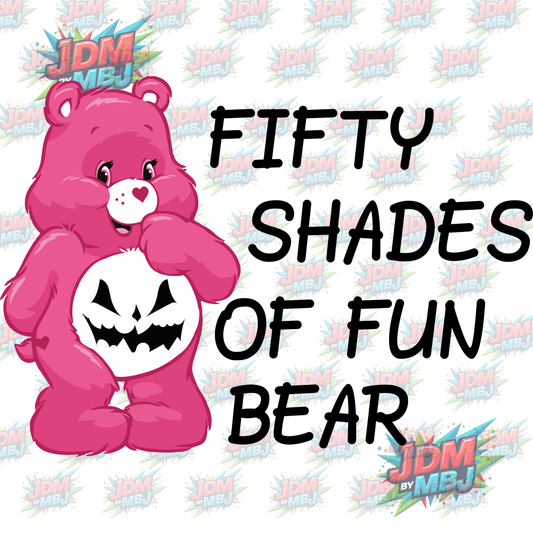 Iron On - CareBear (Fifty Shades of..)  DTF 20cm