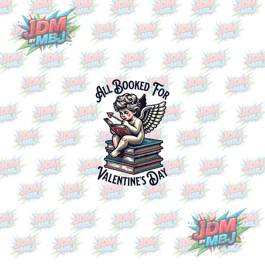 Iron On - All Booked for Valentine's Day DTF 20cm