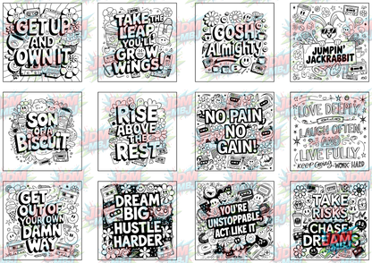 Swear Words "Bold & Easy" Volume 7 Digital Colouring Pages