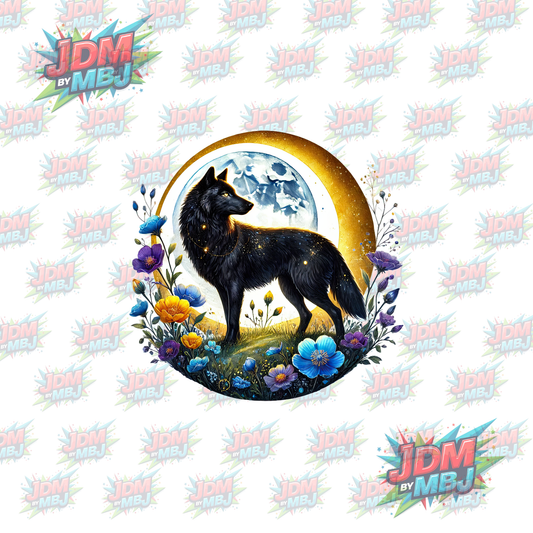 Transferencia térmica - Lobo misterioso DTF 25 cm