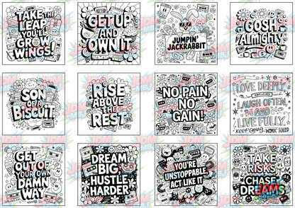 Swear Words "Bold & Easy" Volume 6 Digital Colouring Pages