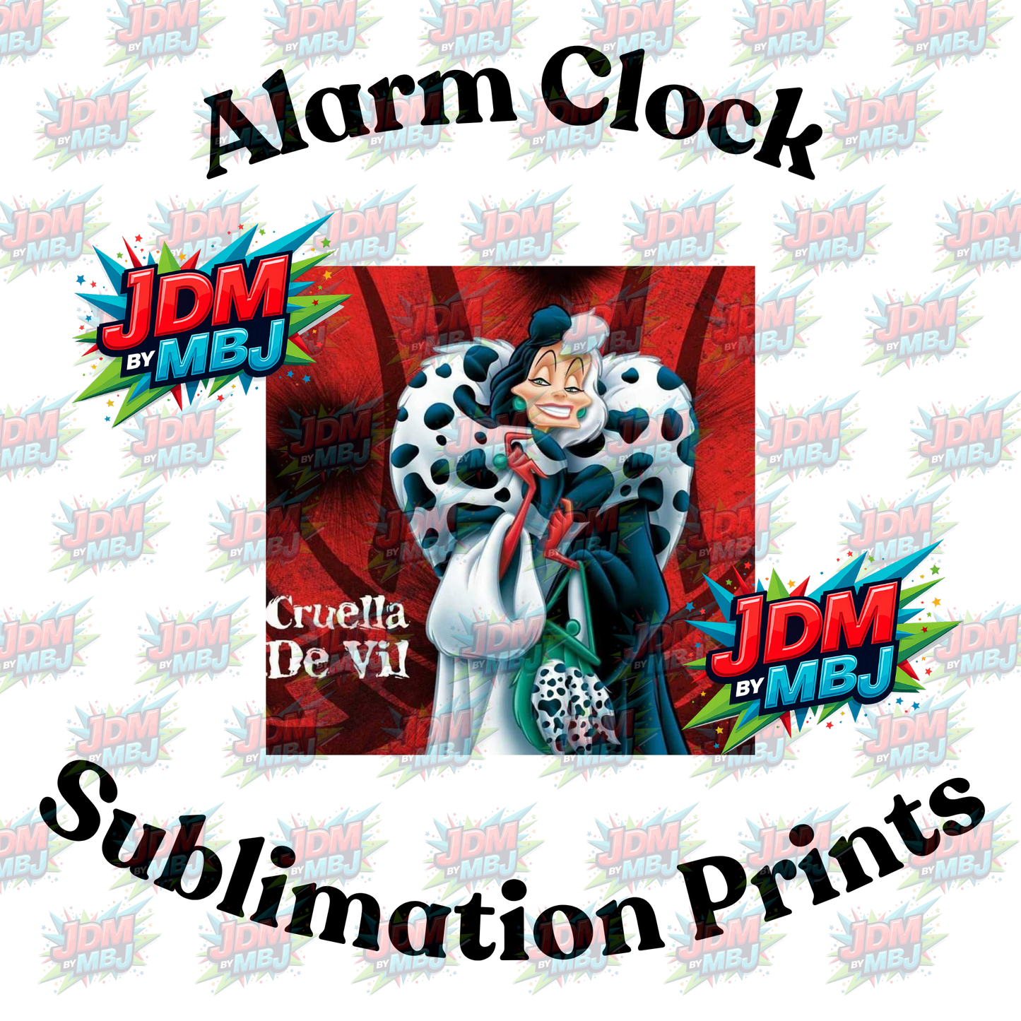 Inspired by 101 Dalmatian Alarm Clock Sublimation Prints
