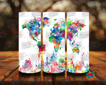 Inspired by World Maps Sublimation Prints