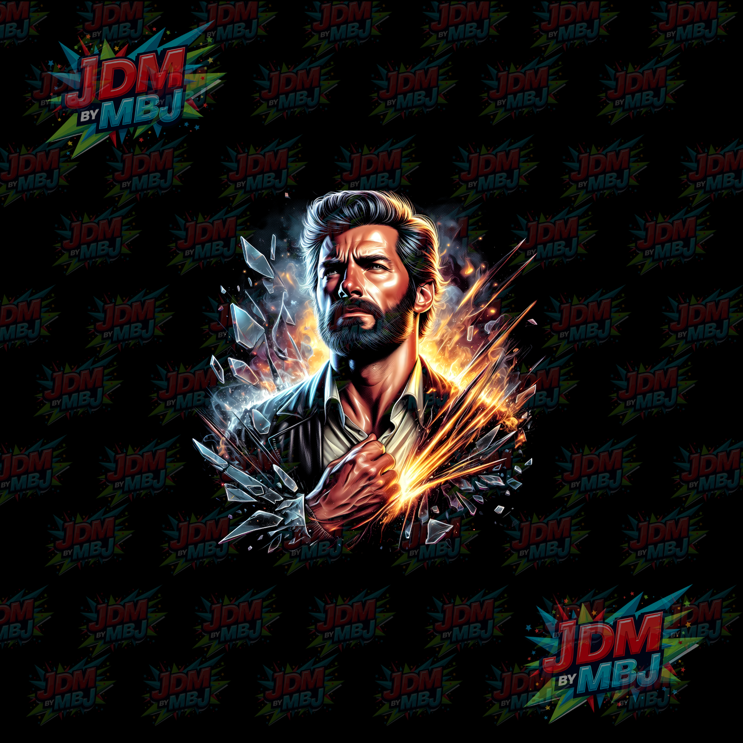 Iron On - Superhero Halftone DTF