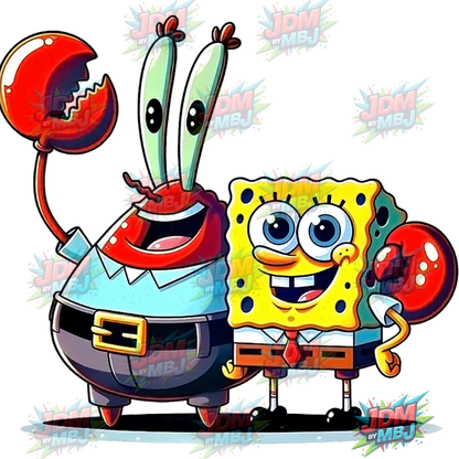 Bob Esponja Pantalones Cuadrados (DTF) - Planchado (25 cm)