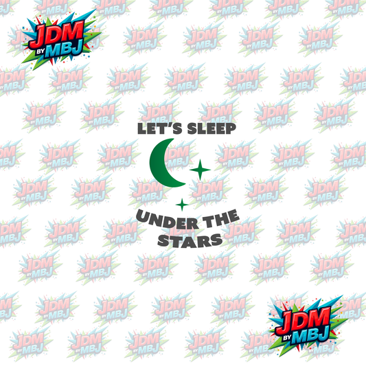 Iron On - Let's Sleep Under The Stars DTF 20cm
