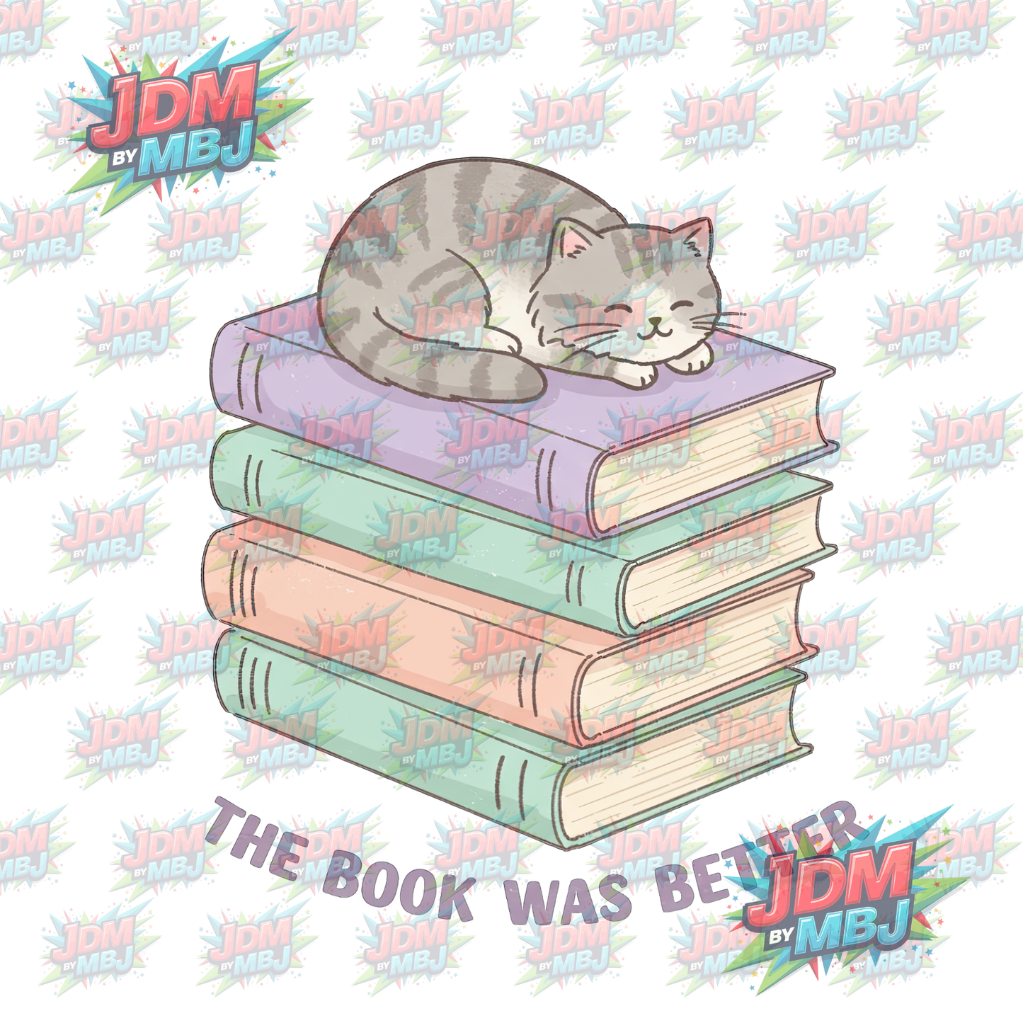 Iron On - The Book Was Better "Cat" DTF 20cm