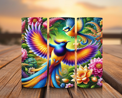 Impresiones de sublimación de aves y mariposas