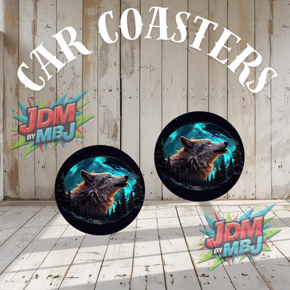 Juego de 2 posavasos para coche fabricados