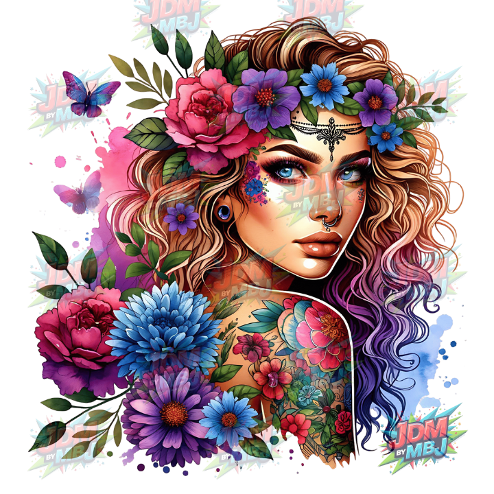 Iron On - Tattoo Girl DTF 25cm