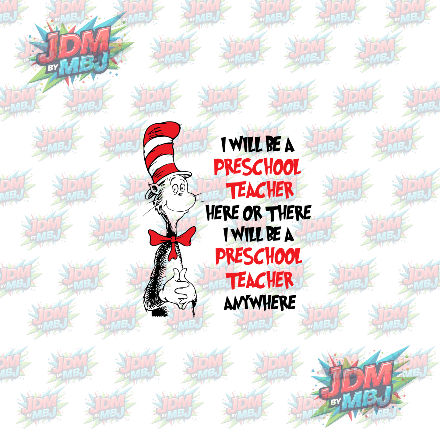 Iron On - Cat In The Hat DTF