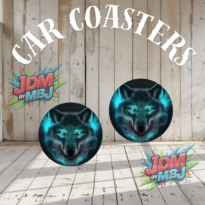 Juego de 2 posavasos para coche fabricados