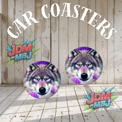 Juego de 2 posavasos para coche fabricados