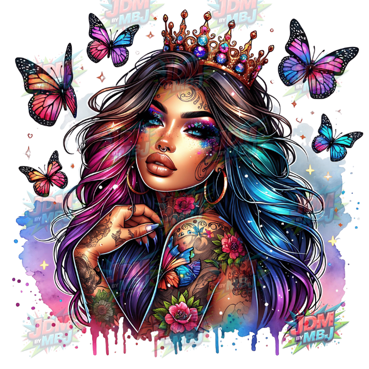 Iron On - Tattoo Girl DTF 25cm