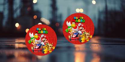 Impresiones de sublimación de posavasos de Super Mario (8 por página)