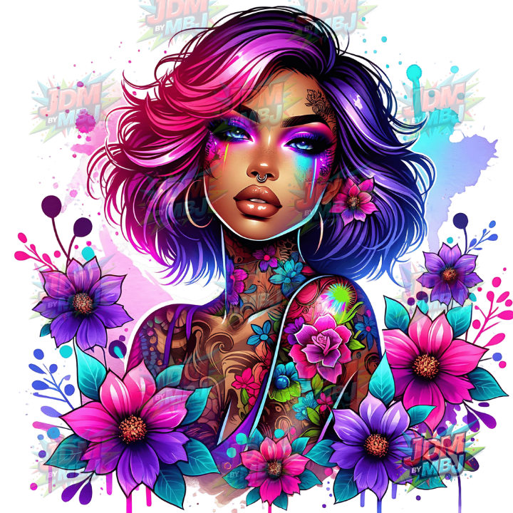 Iron On - Tattoo Girl DTF 25cm