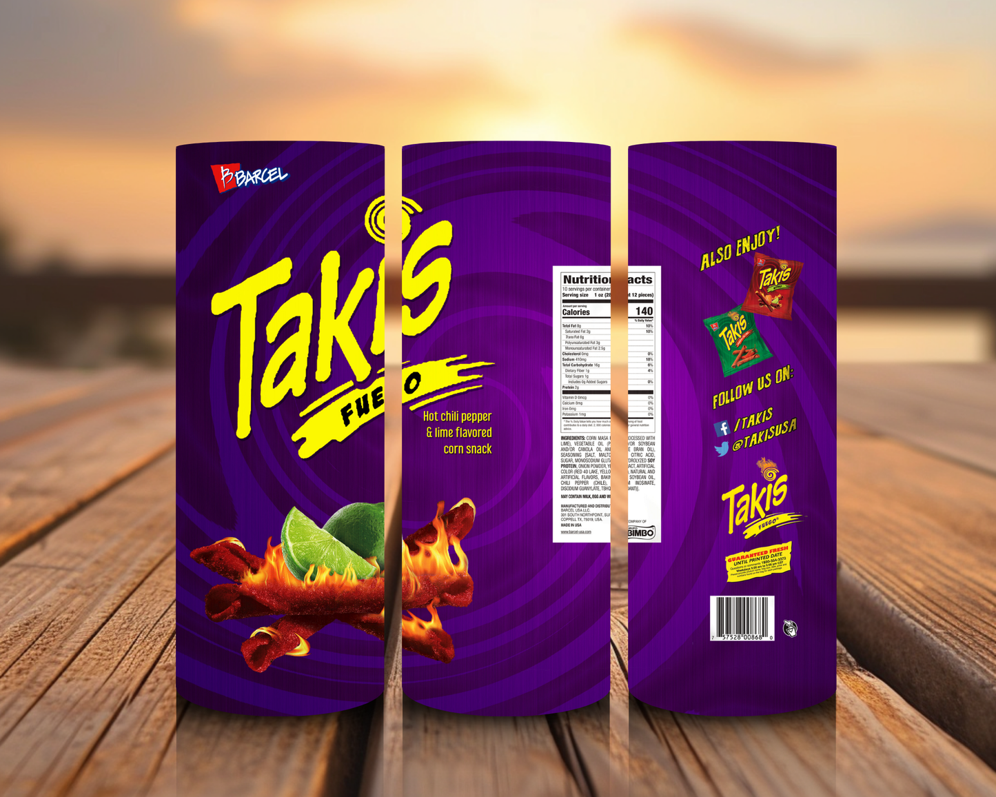 Inspirado en impresiones de sublimación de snacks