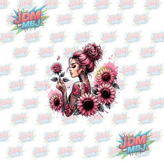 Iron On - Tattoo Girl DTF